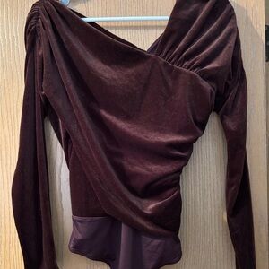 Express Velvet Off-Shoulder Bodysuit